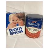 Vintage product box and tin