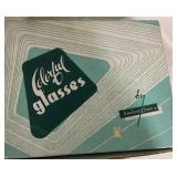 Vintage glass set- missing 1 glass