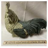 Rooster statue measures 12 inches long