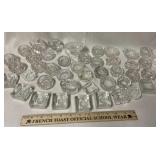 Clear glass lot of candy dishes and more