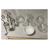 Assortment of small flower vases