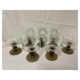 Set of stemware tall ones monogrammed with the