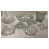 Assorted glass items
