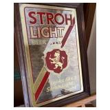 14" x 20" Stroh light beer Advertisement mirror