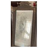 Vintage mirror, measures 26 inches tall 12 1/2