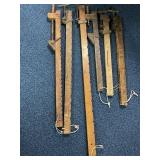 Vintage clamps of various lengths.