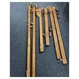 Antique clamps, various sizes and clamp types