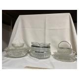 Quantity of Heavy Glass Plates, Bowls, and More