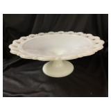 11" Diameter Milk Glass Cake Stand