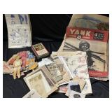 Ephemera including 1944 Yank Mag., Tintype Photos,