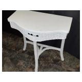 Small wicker and table measures 22 inches long 12