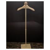 Wood and steel coat stand.