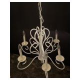 White hanging iron candle  lamp