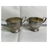 Sterling silver cream and sugar
