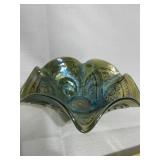 6 inch diameter carnival glass candy dish