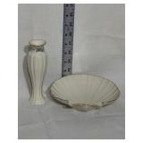 Lennox seashell dish and small vase