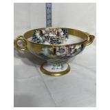 Large Rosenthal Empire Gold Rimmed Handled Bowl