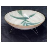 Mid Century KASUGA Dinner Plate Bamboo with Stand