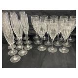 Champagne/ wines glasses. 12 of the long stem and