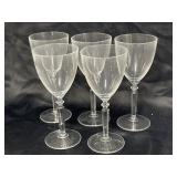 Wine glasses, 7 inches tall set of 5.