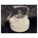 Chantal White Stainless Steel Classic Teakettle,