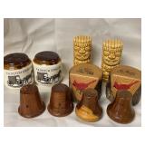 5 sets of vintage salt and pepper shakers