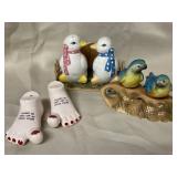 Three sets of salt and pepper shakers from Cedar