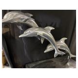 Cast Silver Aluminum Decor 25" tall 31" wide