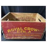 Royal crown cola wooden case 15 1/2 inches I 10