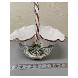 Large Italian Ceramic Basket with Handle