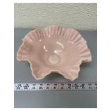 Ruffle Hobnail Pink Milk Glass Bowl
