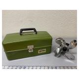 Vintage Union Tackle Box and Trailer Hitch Prop