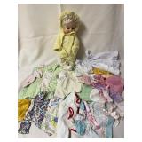 Vintage Plastic Doll w/closing eyes and clothes