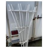 Pair of white composite trellis stand 6 feet