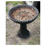 Nice concrete bird bath with starfish design.