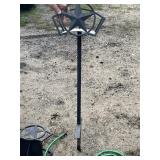 Pair of garden hose holder with one garden hose