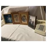 Vintage Push Button Phone and Pictures