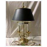Beautiful brass lamp with black adjustable shade