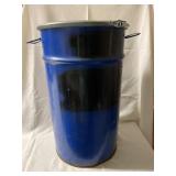 Large metal barrel with lid