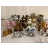 Collection of salt and pepper shakers from around