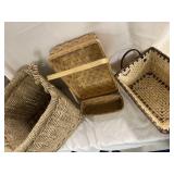 Large wicker basket lot. See photos for damage