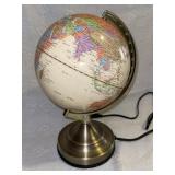 12 Inch Tall World Globe Lamp