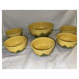 Shawnee corn bowls. Lg one is 8" diameter and 5