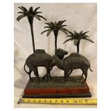 Wood and Metal Scuoptural Candle Holder