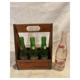 Wood Pepsi Carrier with Pop Bottles