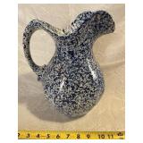 Large Ceramic Blue Speckle Pitcher
