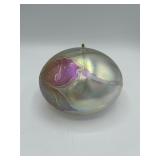 Mount St. Helens blown glass oil lamp Signed and