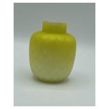 Victorian diamond quilted satin glass vase
In