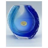 Alessandro Mandruzzato Murano Glass Vase Blue