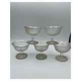 Set of 5 Stretch Glass Dessert Cups